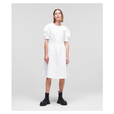 Šaty karl lagerfeld cotton dress bílá