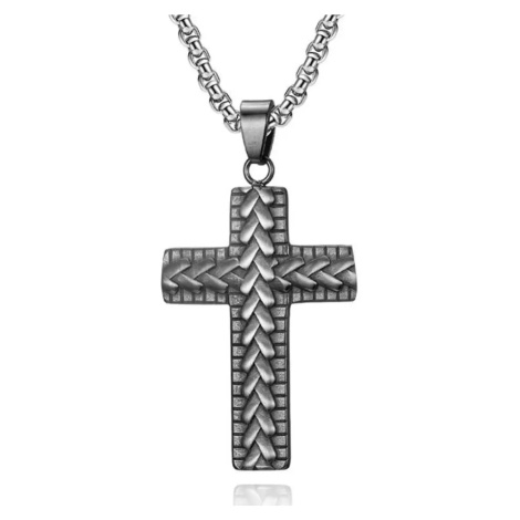 Přívěsek z chirurgické oceli křížek Dominicus - Model včetně řetízku 3mm/ 55 cm