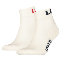 Levi's® MID CUT SPORT LOGO 2P Unisexové ponožky, bílá, velikost