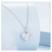 GRACE Silver Jewellery Stříbrný náhrdelník Třpytivé srdce - stříbro 925/1000 NH-BSN363/60 Stříbr