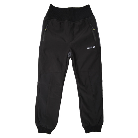 Chlapecké softshellové kalhoty, zateplené Wolf B2399, černá Barva: Černá