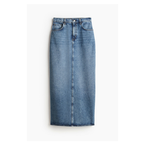 H & M - Dlouhá džínová sukně - modrá H&M