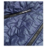 Modrá dámská bunda s prošíváním (BR0121)
