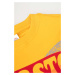 Dětské tričko s dlouhým rukávem Coccodrillo žlutá barva, s potiskem