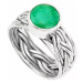 AutorskeSperky.com - Stříbrný prsten se smaragdem - S3125