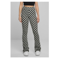 Urban Classics / Ladies Checked Boot Cut Leggings black/lightasphalt