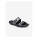 Dámské pantofle v černo-stříbrné barvě Crocs Classic Glitter II