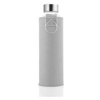 EQUA skleněná láhev s obalem z umělé kůže Mismatch Grey Dove 750 ml
