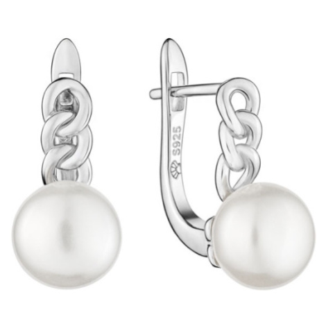 Gaura Pearls Stříbrné náušnice s bílou perlou Laura, stříbro 925/1000 SK24101EL/W Stříbrná Bílá
