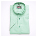 Pánská slim fit košile s krátkým rukávem 6609 v zelené barvě