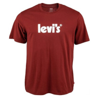 Levi's® SS RELAXED FIT TEE Pánské tričko, vínová, velikost