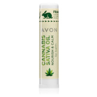Avon Cannabis Sativa Oil Nourish & Calm balzám na rty s konopným olejem 4,5 g
