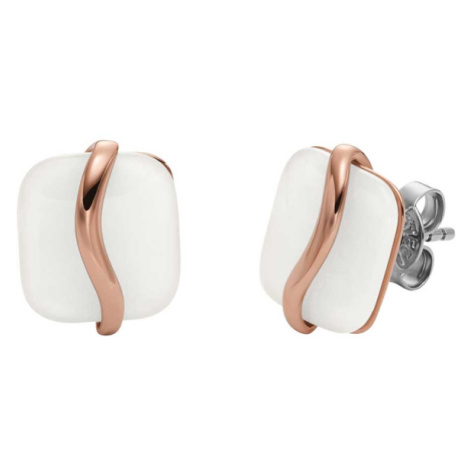 Skagen Stylové bronzové náušnice Sofie Sea Glass SKJ1817791