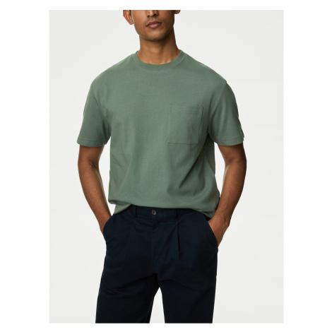 Zelené pánské tričko s kapsičkou Marks & Spencer