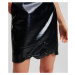 Sukně karl lagerfeld patent faux leather skirt černá
