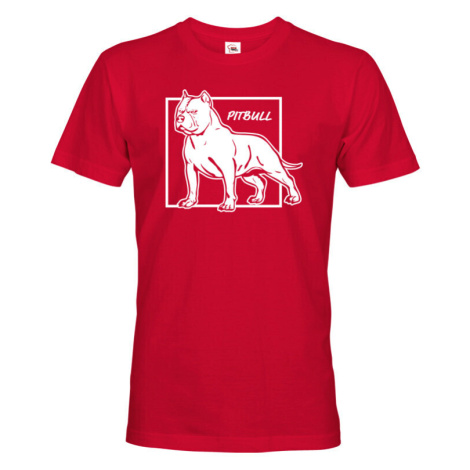 Pánské tričko pro milovníky psů s potiskem Pitbulla - dárek pro pejskaře BezvaTriko