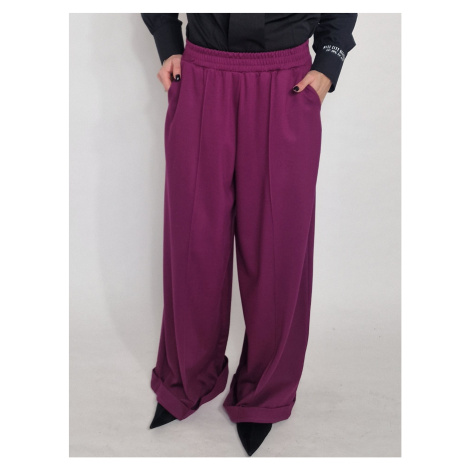 Fialové kalhoty palazzo