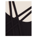 Černý dámský zkrácený top s překříženými ramínky na zádech Marks & Spencer