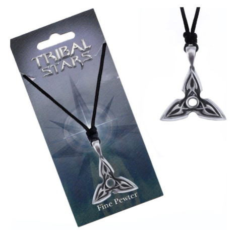 Náhrdelník - šňůrka, kovový přívěsek, trojcípá hvězda, ornament Šperky eshop