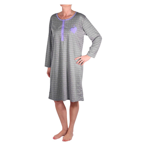 Elenka dámská noční košile dlouhý rukáv N-79- Xsvětle zelená