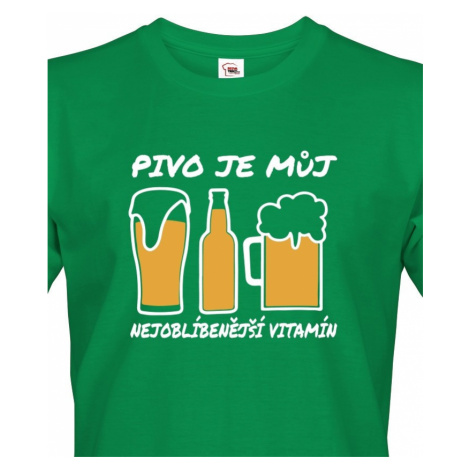 Pánské tričko s potiskem Pivo je vitamín - ideální dárek pro pivaře BezvaTriko