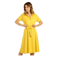 Litex Dámské košilové šaty 5E104 žlutá