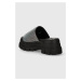 Pantofle Buffalo Aspha Slide Glam dámské, černá barva, na platformě, 1602211.BLM
