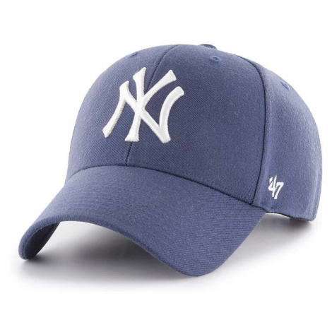 Čepice s vlněnou směsí 47brand MLB New York Yankees fialová barva, s aplikací 47 Brand