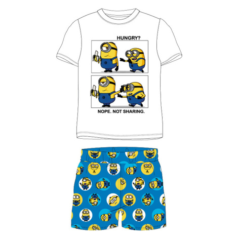 Mimoni licence Chlapecké pyžamo Mimoni 5204797, bílá / modrá Barva: Bílá