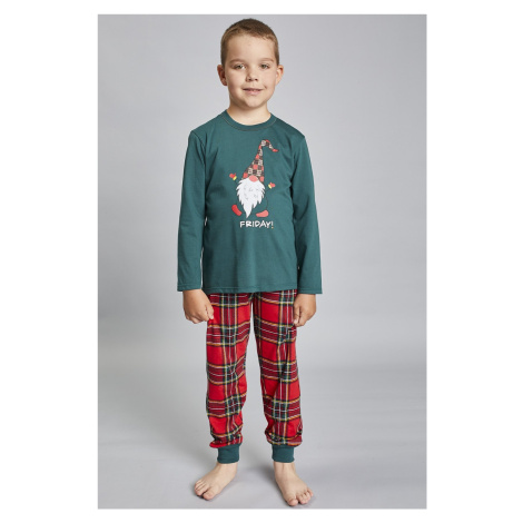 Chlapecké pyžamo Italian Fashion Narwik - se skřítkem Tmavě zelená