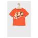 Dětské bavlněné tričko GAP oranžová barva, s potiskem