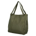 Luxusní kožená kabelka Irene,  šedo-zelená