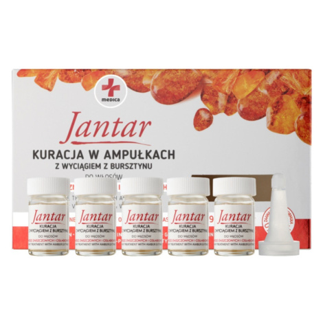 Ideepharm Medica Jantar obnovující kúra pro poškozené a křehké vlasy 5 x 5 ml