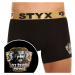 Pánské boxerky Styx / KTV long sportovní guma černé - zlatá guma (UTZL960)