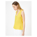Koton Women's Yellow V-Neck Basic blouse with a loose fit