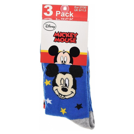 Mickey mouse disney 3 páry ponožek pro kluky