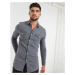 ASOS DESIGN skinny fit western denim shirt in grey