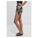 Dámské šortky // Urban classics  Ladies AOP Viscose Resort Shorts black tropical