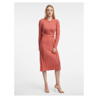 Orsay Cihlové dámské svetrové šaty s příměsí vlny - Dámské