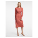 Orsay Cihlové dámské svetrové šaty s příměsí vlny - Dámské