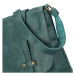 Větší dámská crossbody tašky s výraznou klopou Efima, zelená