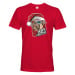 Pánské tričko s potiskem vánočního buldočku - vtipné vánoční tričko