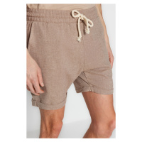 Trendyol Mink Regular Fit Elastic Waist Short Shorts & Bermuda
