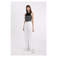 DEFACTO Jogger Pocket High Waist Wide Leg Long Length Trousers