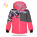 Dívčí zimní bunda KUGO PB3890, růžová Barva: Růžová