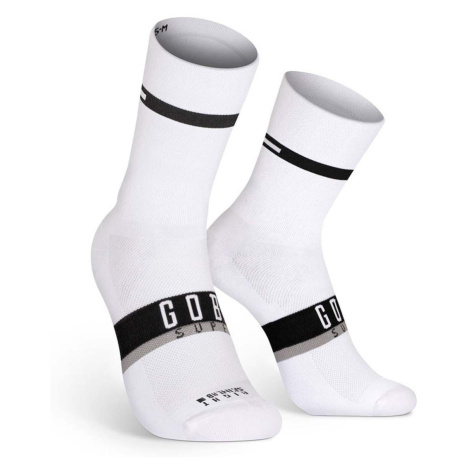 GOBIK Cyklistické ponožky klasické - SUPERB HORIZON - bílá