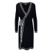 Šaty karl lagerfeld knitted wrap dress černá
