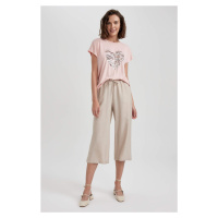 DEFACTO Linen Look Capri Trousers