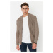 Trendyol Mink Slim Fit Knit Detail Zippered Pocket Knitwear Cardigan