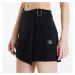 Šortky Calvin Klein Jeans Buckle Wrap Mini Skort Black